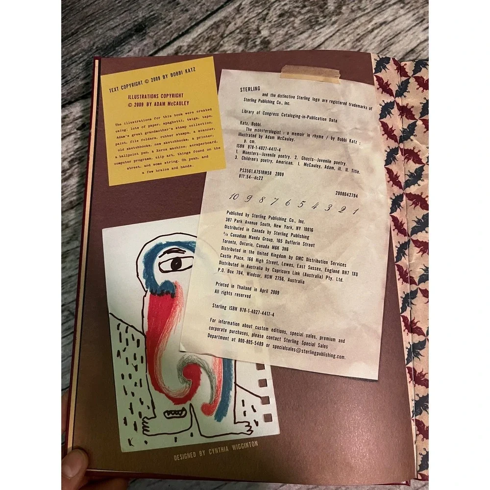 The Monsterologist A Memoir In Rhyme Bobbi Katz Adam McCauley‎ Hardcover 2009